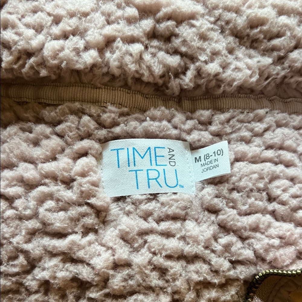 Time and Tru Kids Light Pink Sherpa Jacket